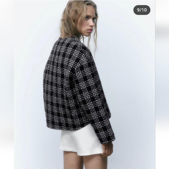 Zara NWTs Textured Weave Quilted Jacket - Picture 2 of 9